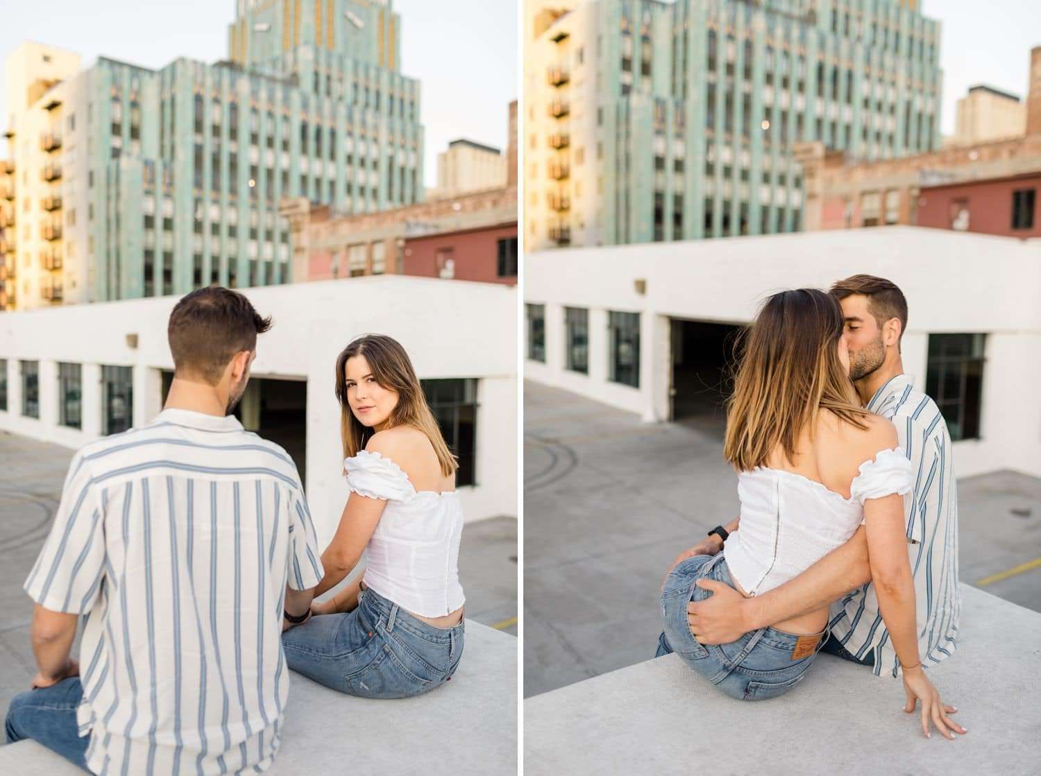 downtown los angeles engagement photos