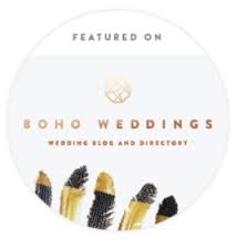 boho wedding badge
